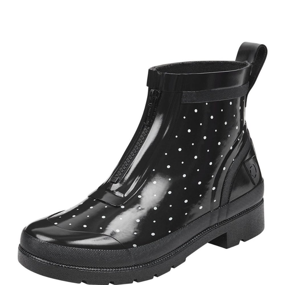 TRETORN Black Zip Waterproof Rain Boots